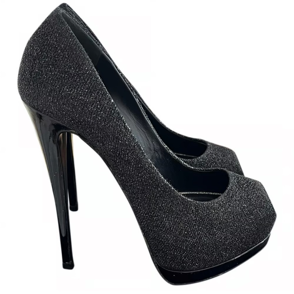 Giuseppe Zanotti Black/Grey Glitter Heels